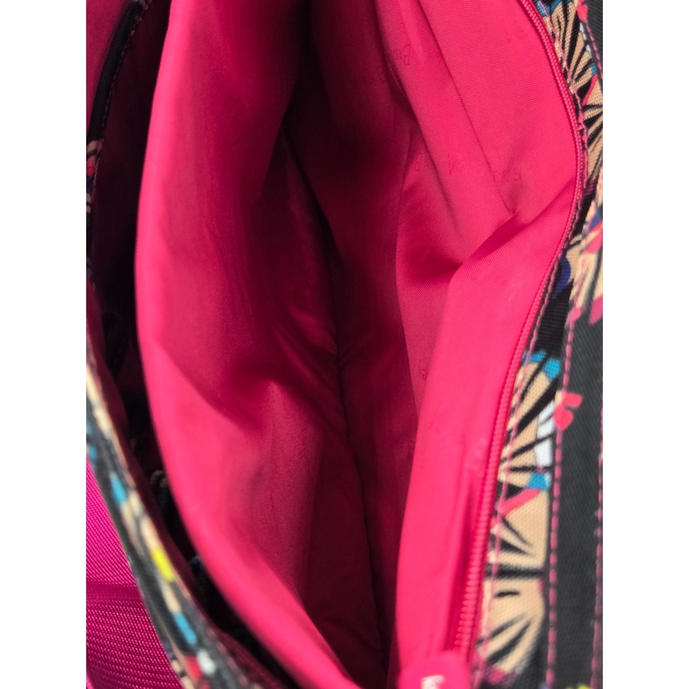 Vera Bradley Messenger Bag Black Pink Pencil Pattern Adjustable Strap Crossbody - Picture 5 of 7